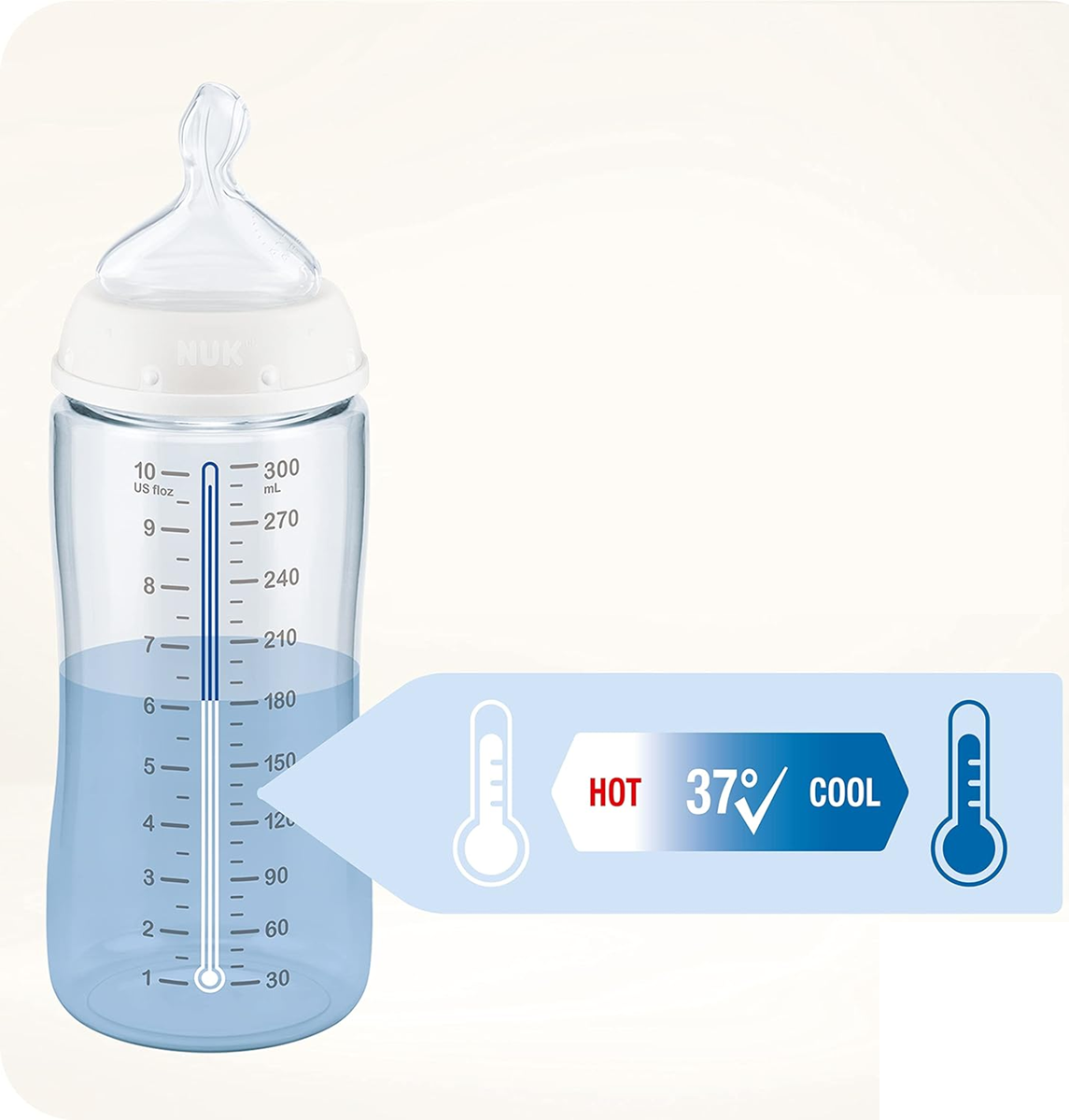 NUK First Choice+ set 0-6 m glazen flessen 2x 120 ml en 2x 240 ml + mandje
