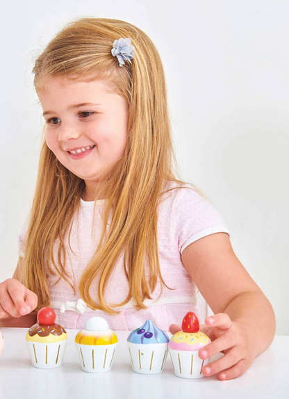 LE TOY VAN houten cupcakes 4 stuks