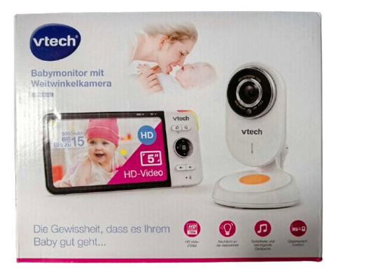 VTECH VM818 HD baby monitor con telecamera grandangolare 5" LCD