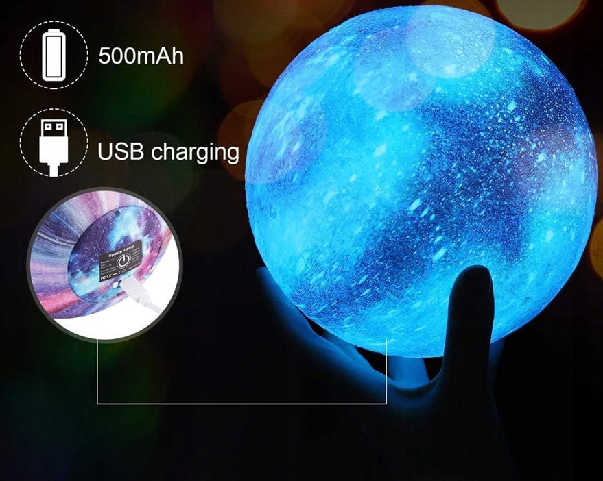 BAKTH Galaxy veilleuse lune 16 couleurs + télécommande et support LUNE