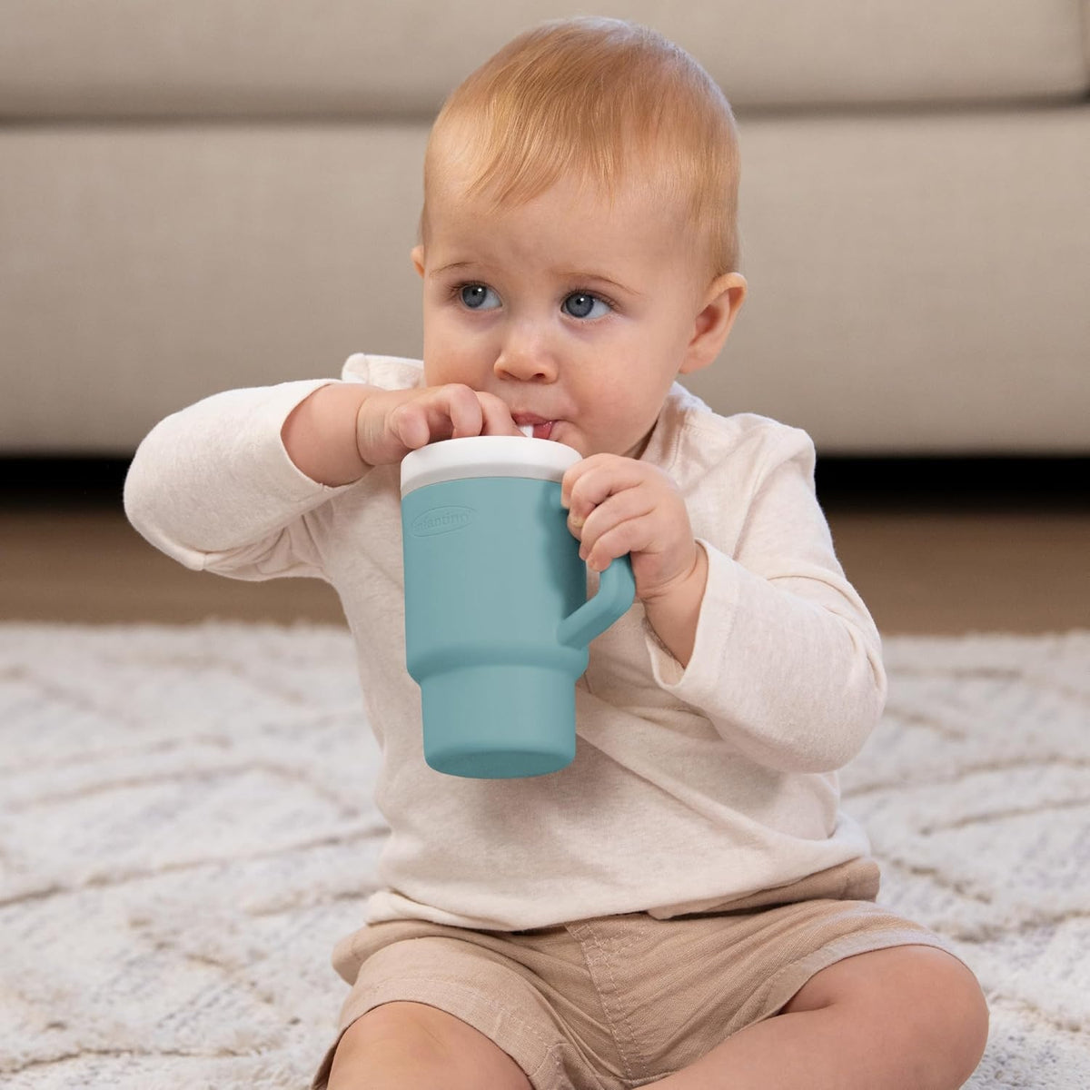 INFANTINO My 1st Tumbler siliconen anti-lek beker met tuit 266 ml 6 m+