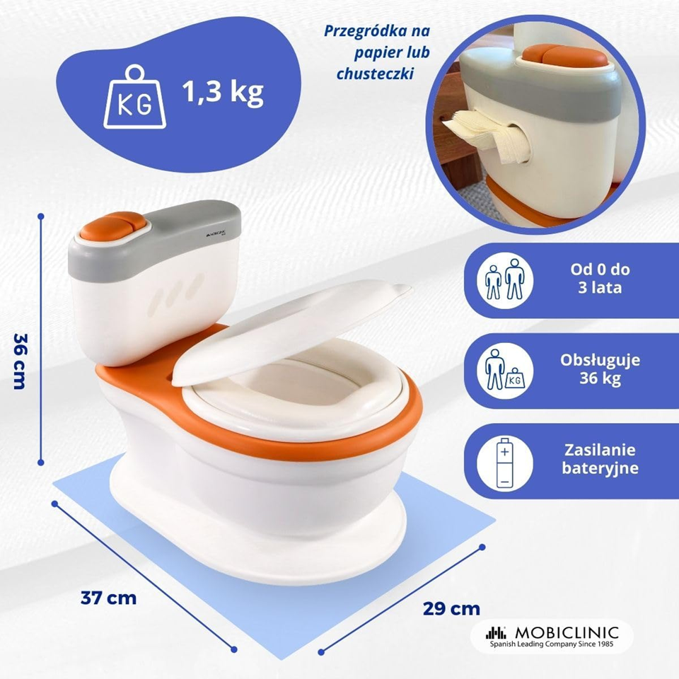 MOBICLINIC potje met scheidingswand voor toiletpapier