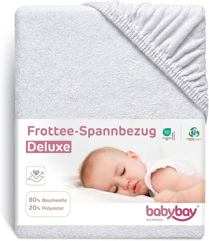 Drap housse avec élastique et membrane BABYBAY 89x50 cm