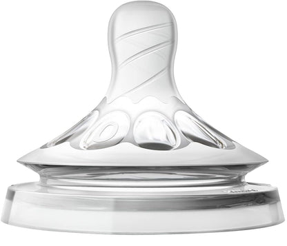 PHILIPS AVENT Natural smoczki do butelek 0msc x2, silikonowy smoczek antykolkowy do karmienia niemowląt
