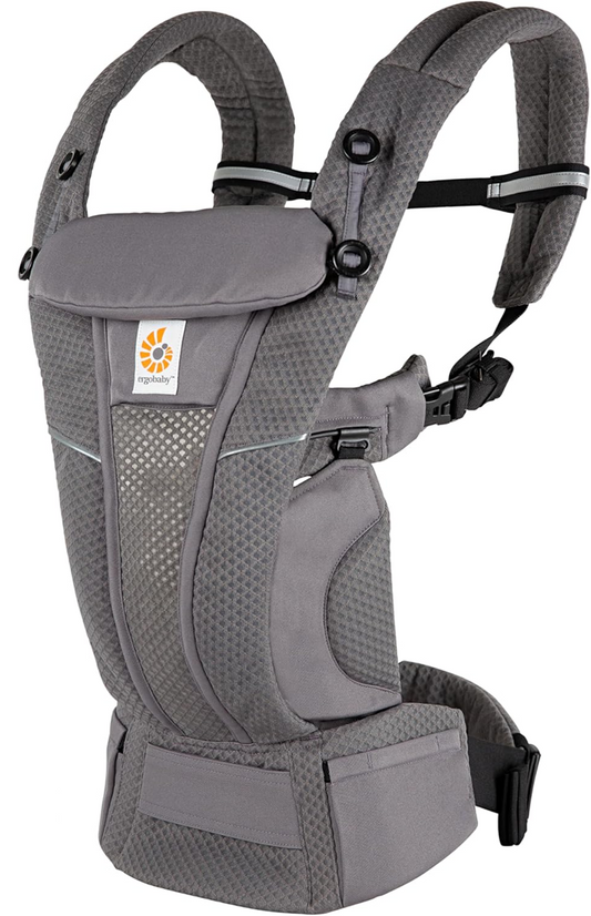 ERGOBABY OMNI BREEZE nosidełko ergonomiczne, szare, oddychające nosidło dla dzieci od urodzenia do 4 lat