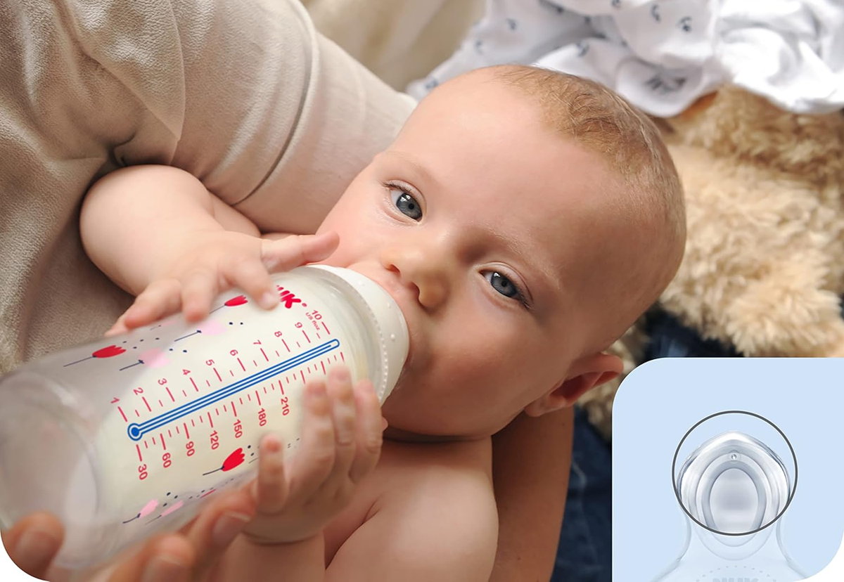NUK First Choice+ FLES 150 ml 0-6 m speen M temperatuuraanduiding