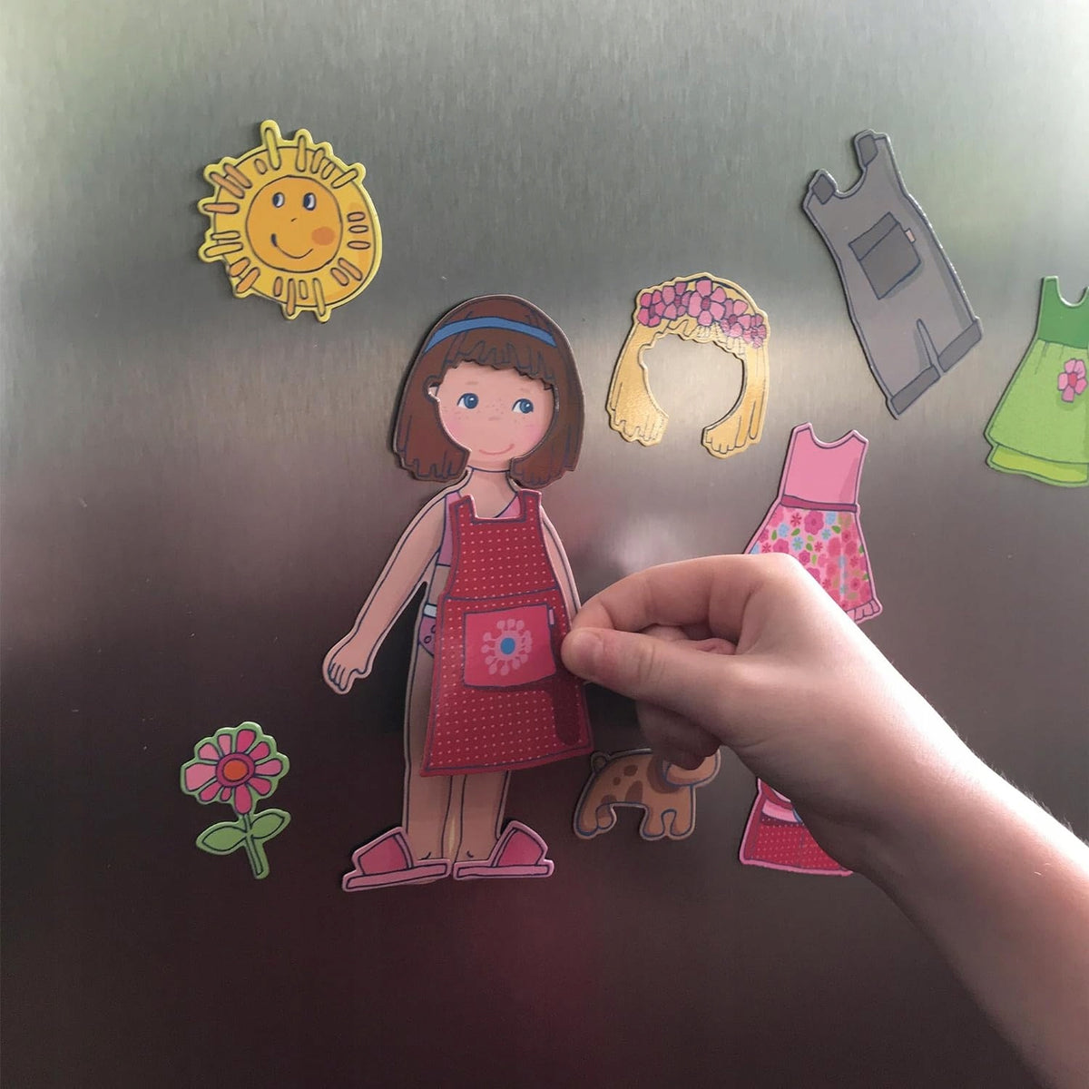HABA puzzle magnetico Vesti Lilli 4 sfondi 54 magneti