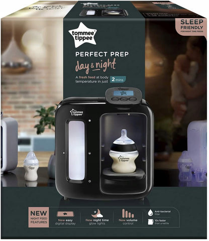 TOMMEE TIPPEE Perfect Prep EKSPRES Day&Night podgrzewacz do mleka czarny, do przygotowania butelki w 2 minuty