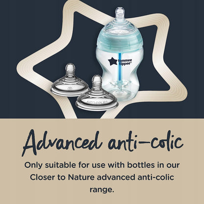 TOMMEE TIPPEE tétines ADVANCED ANTI-COLIC 3m+ x2