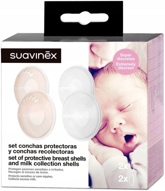 SUAVINEX melkopvangschelpen + beschermschelpen