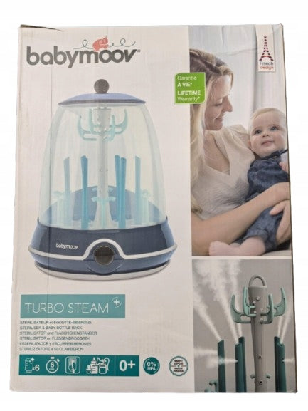 BABYMOOV Turbo Steam+ 2σε1 αποστειρωτής, στεγνωτήριο, 6 μπιμπερό, 6 λεπτά