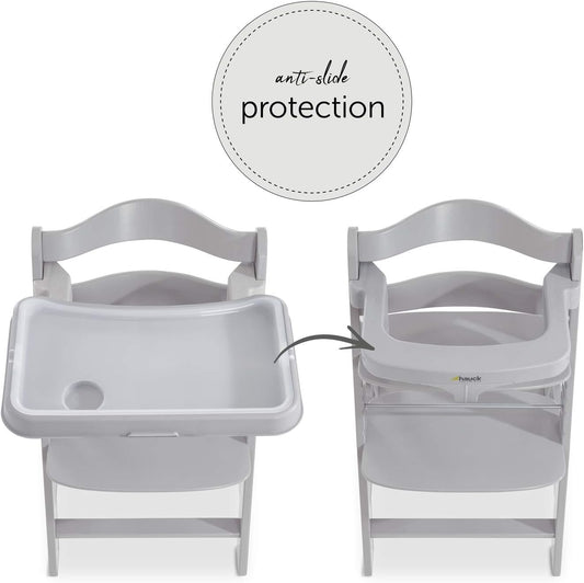 HAUCK Alpha Tray Grey extra dienblad voor kinderstoel