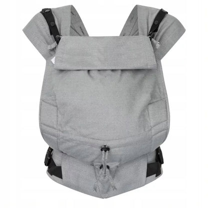 HOPPEDIZ BUCKLE 4w1 nosidełko ergonomiczne 3,5- 20kg, szare nosidło miękkie z bawełny
