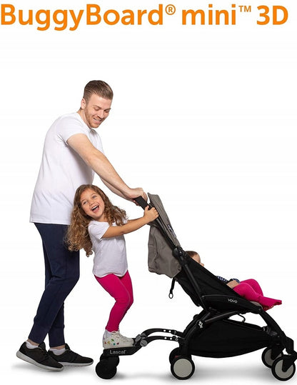 LASCAL Buggy Board Mini DOSTAWKA uniwersalna 22kg do wózka, czarna, dla dziecka 2-5 lat, łatwy montaż