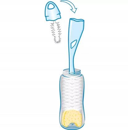 NUK 2-in-1 borstel voor het reinigen van fopspenen, flessen en fopspenen 28 cm