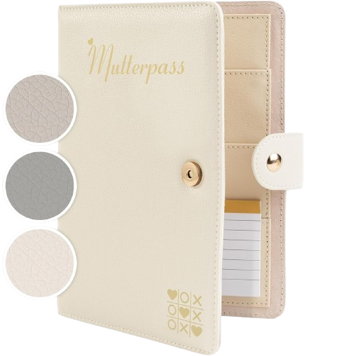 TWIVEE Love étui pour carte de grossesse en similicuir 15,5 x 21 cm