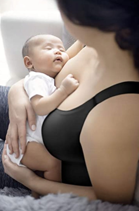 MEDELA top z biustonoszem do karmienia XL czarny, wygodny top do karmienia z dzieckiem