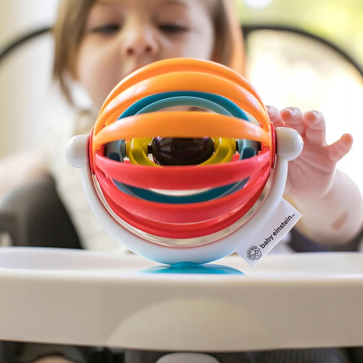 BABY EINSTEIN Sticky Spinner juguete con sonajero y ventosa 3 m+