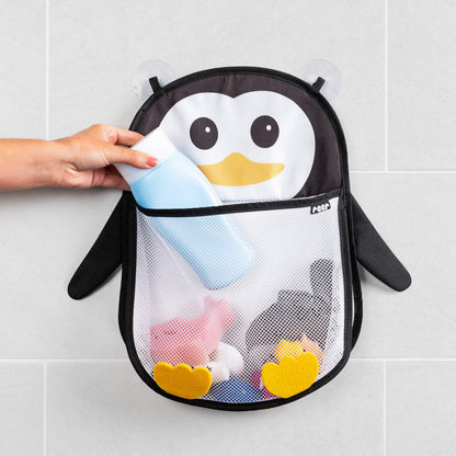 REER MyHappyPingu netorganizer voor badspeelgoed met zuignappen PINGUÏN