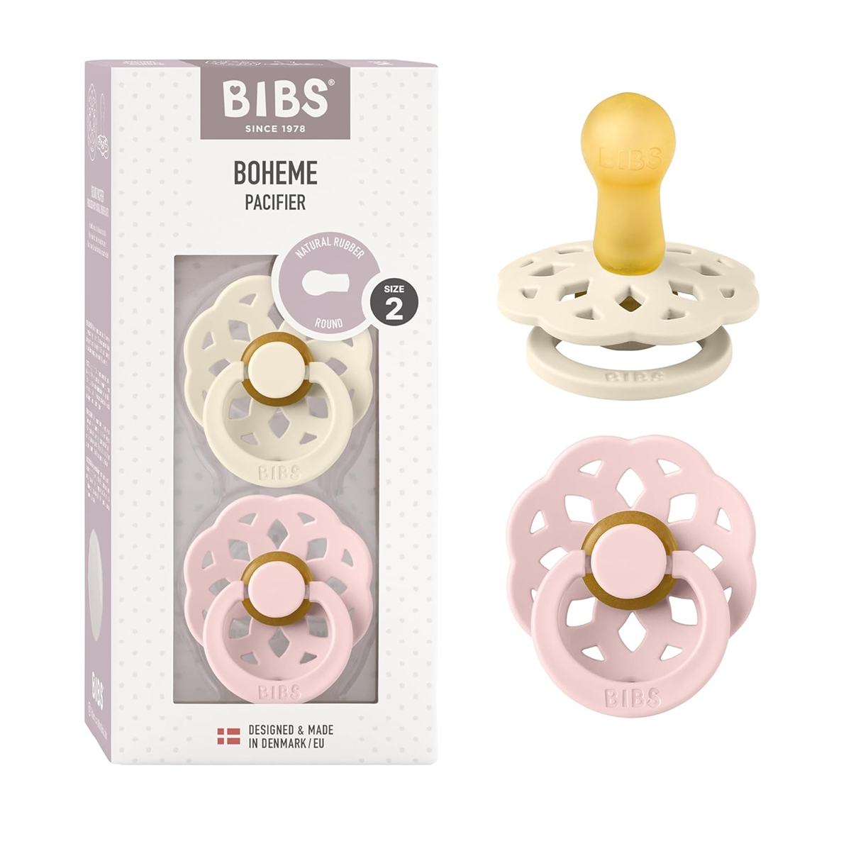 BIBS BOHEME fopspenen 2pak 6msc+