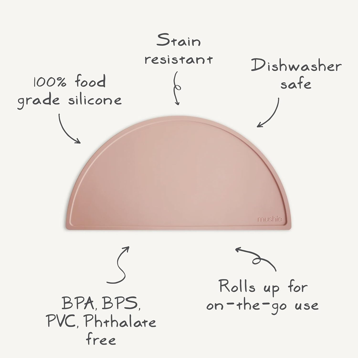 MUSHIE siliconen placemat onderlegger voor bord