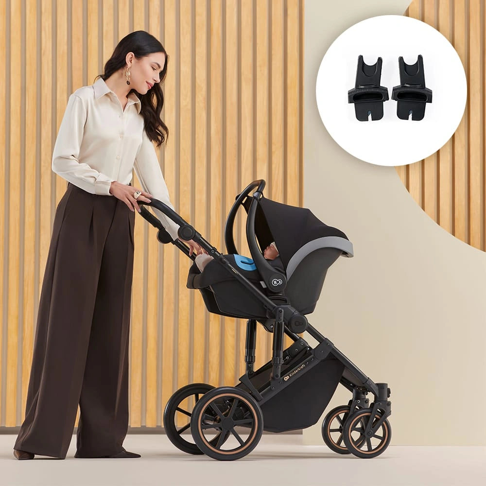KINDERKRAFT PRIME2 PRO 3-in-1 multifunctionele kinderwagen tot 22kg + autostoeltje MINK PRO