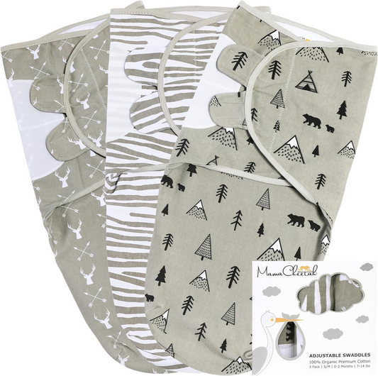 MAMA CHEETAH Pucktuch x3 0-6 Monate 1TOG