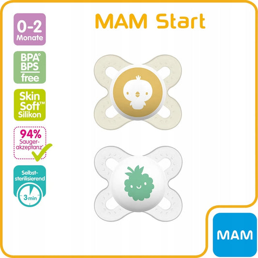 MAM Perfect START smoczek uspokajający x2, pudełko do przechowywania i sterylizacji