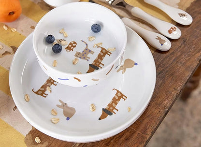 LASSIG Little Mateys set de vajilla de porcelana 3 piezas para niños