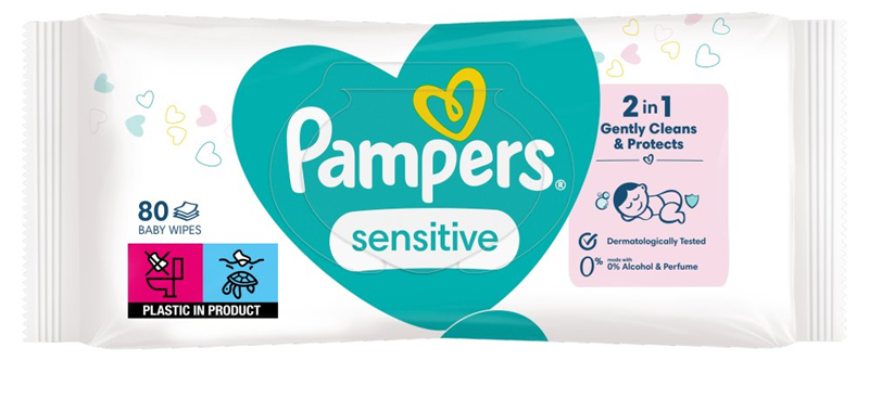 PAMPERS Sensitive wet wipes x80