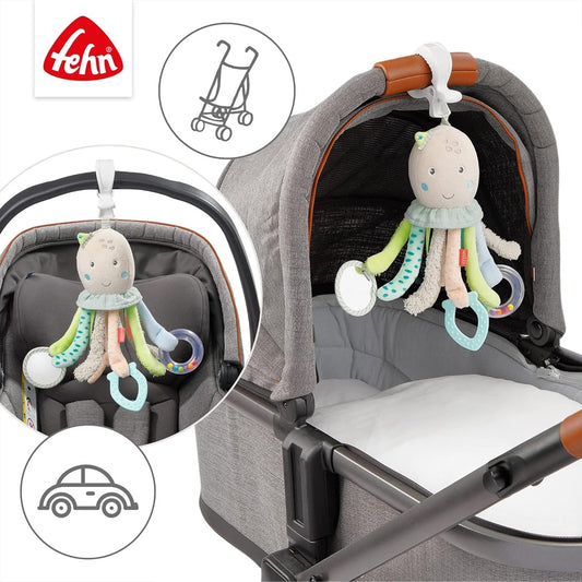 FEHN pendentif pour poussette, lit bébé, siège auto POULPE 32 cm
