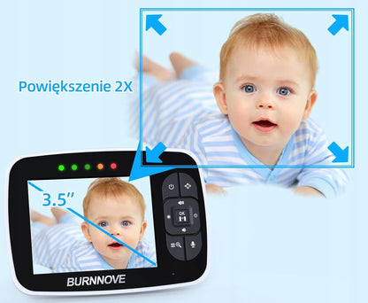 BURNNOVE SM35PTZ babyphone électronique télécommandé 3,5"