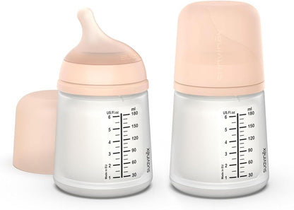 SUAVINEX fles ZERO ZERO 180ml x2 Aanpasbare stroom (A)