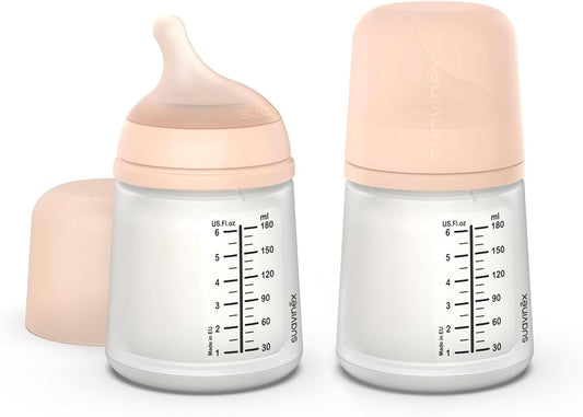 SUAVINEX fles ZERO ZERO 180ml x2 Aanpasbare stroom (A)