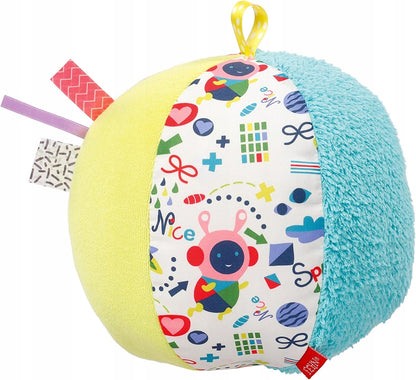FEHN Kleur stoffen bal met geluid 16cm