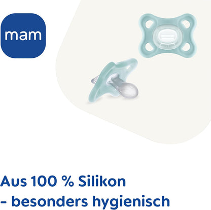 MAM Comfort silikonové dudlíky 0–3 měs. růžové, 2 ks