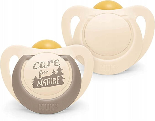 NUK for Nature upokojujúci cumlík x 2 6-18 mesiacov KAUČUK
