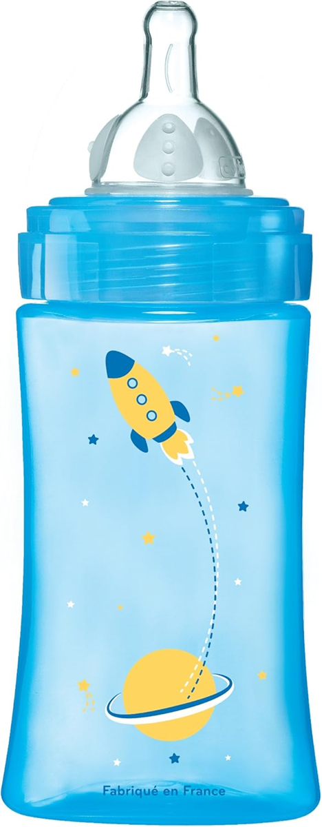 DODIE biberon 270 ml tétine débit moyen 2 0-6 m LAPIN