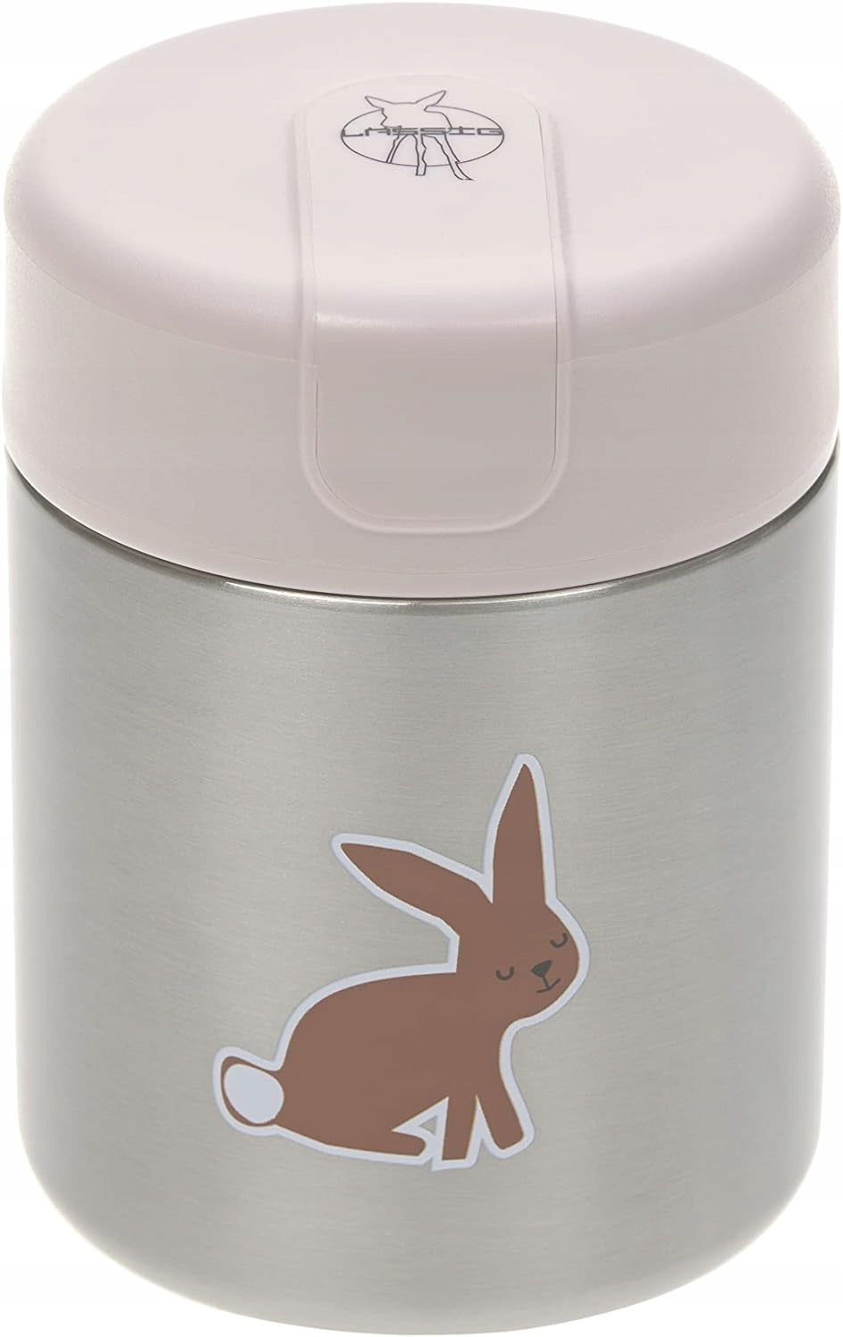 LASSIG Food Jar TERMOS OBIADOWY stal nierdzewna 315 ml różowy z motywem królika