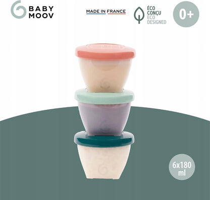 BABYMOOV Babybols contenants 6 x 180 ml ECO bio-matériau