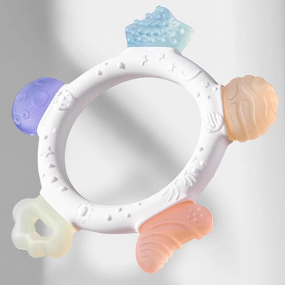 AKOLIK ultra zachte siliconen bijtring masserend 9,5 cm 3 m+