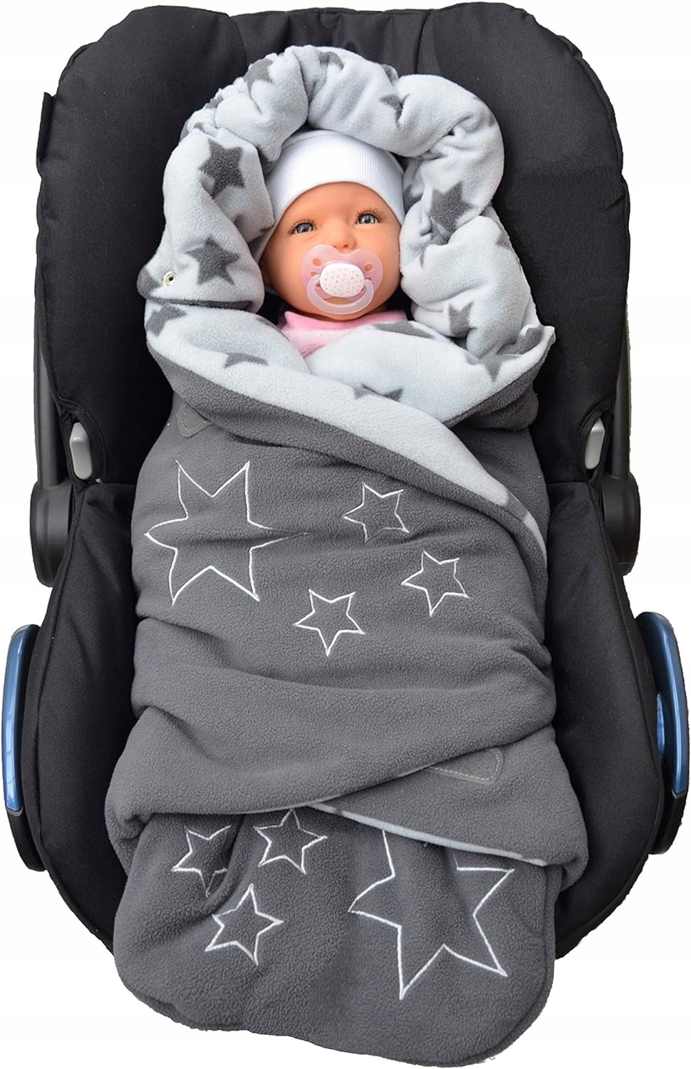 LILLY&BEN Kuscheldecke für Kindersitz und Kinderwagen, aus Fleece, für Gurtsysteme