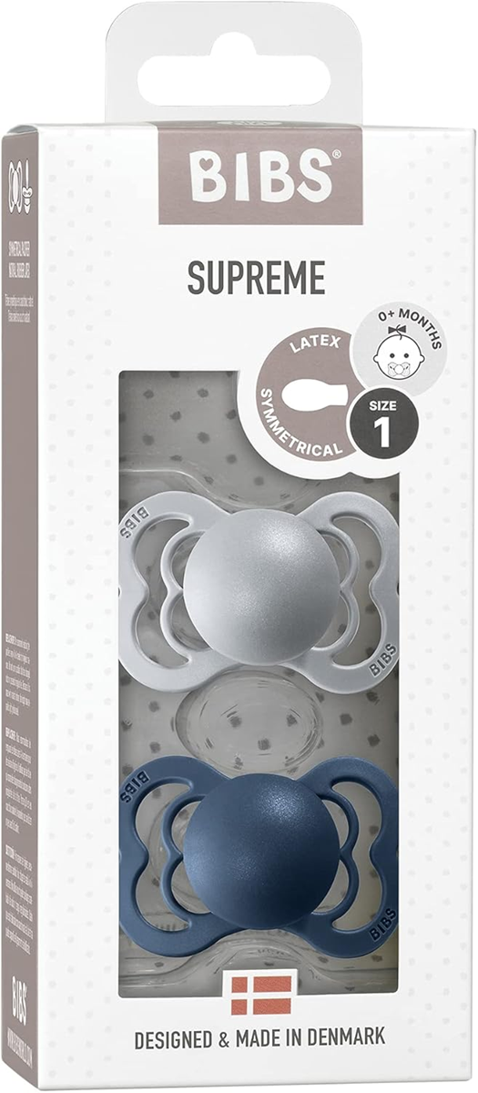 BIBS SUPREME succhietti calmanti in caucciù 0-6 mesi SIMMETRICI