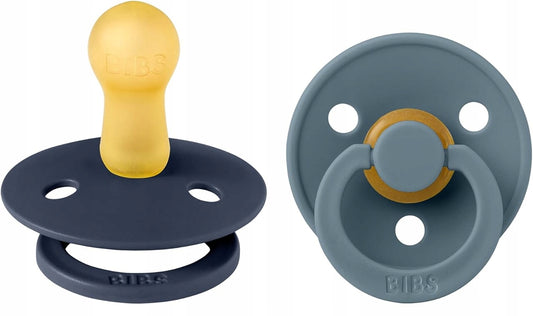 BIBS COLOUR smoczki uspokajające 2pack kauczuk 6msc+ dwa smoczki lateksowe dla niemowląt