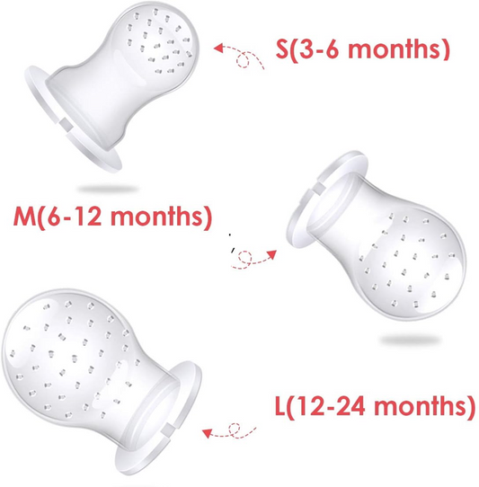 NORDHAIN dispensador de chupete para frutas para bebés 3-12 meses 2 unidades 6 boquillas
