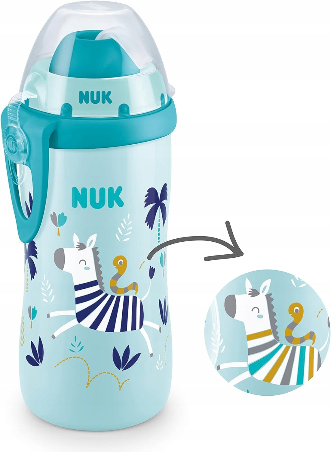 NUK Flexi Cup LÁHEV se slámkou 300 ml chameleon efekt