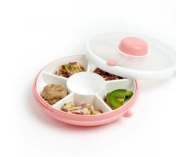 GOBE Snack Spinner roterende snackdoos 5 compartimenten 5,5 x 16 cm
