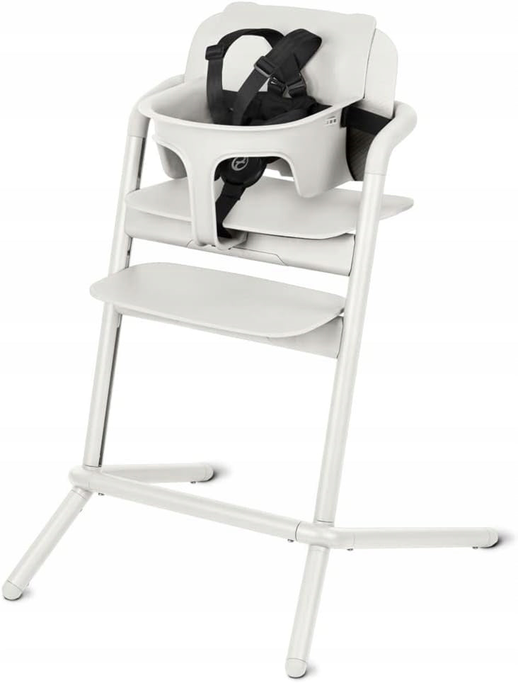 CYBEX GOLD Lemo Baby Set2 ogranicznik do krzesełka biały z uprzężą do krzesełka do karmienia