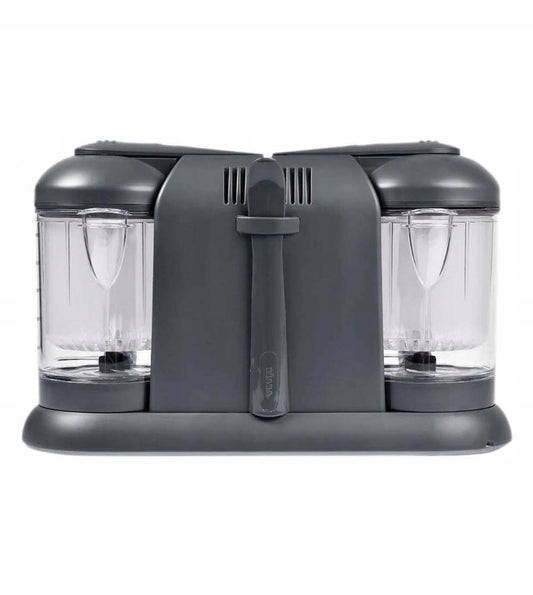 BEABA Babycook Duo ROBOT KUCHENNY 4w1 2200 ml, ciemnoszary robot kuchenny z dwoma pojemnikami