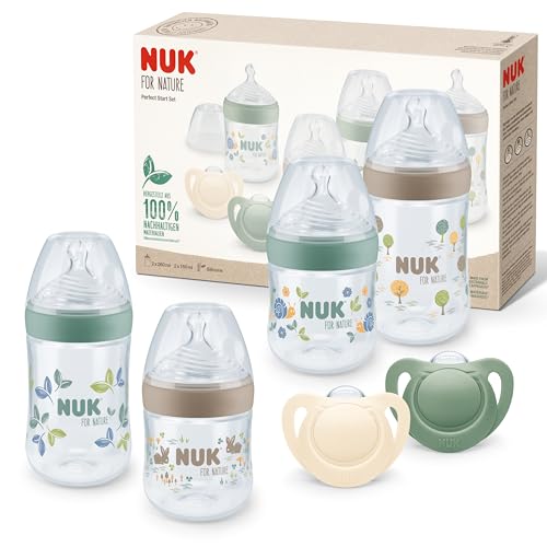 NUK for Nature Perfect Start flessen- en fopspeenset 0–6 maanden – afbeelding 1